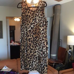Calvin Klein Leopard Print Sweater Dress XL